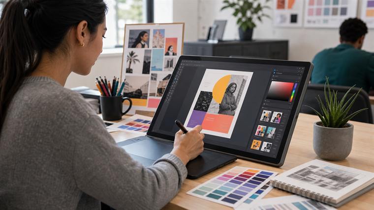 Digital design course workspace